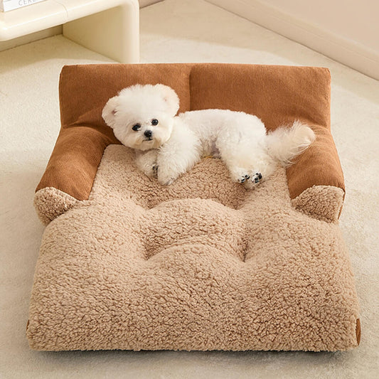 Comfy Pet Couch Bed Soft Orthopedic Washable - Lusomart