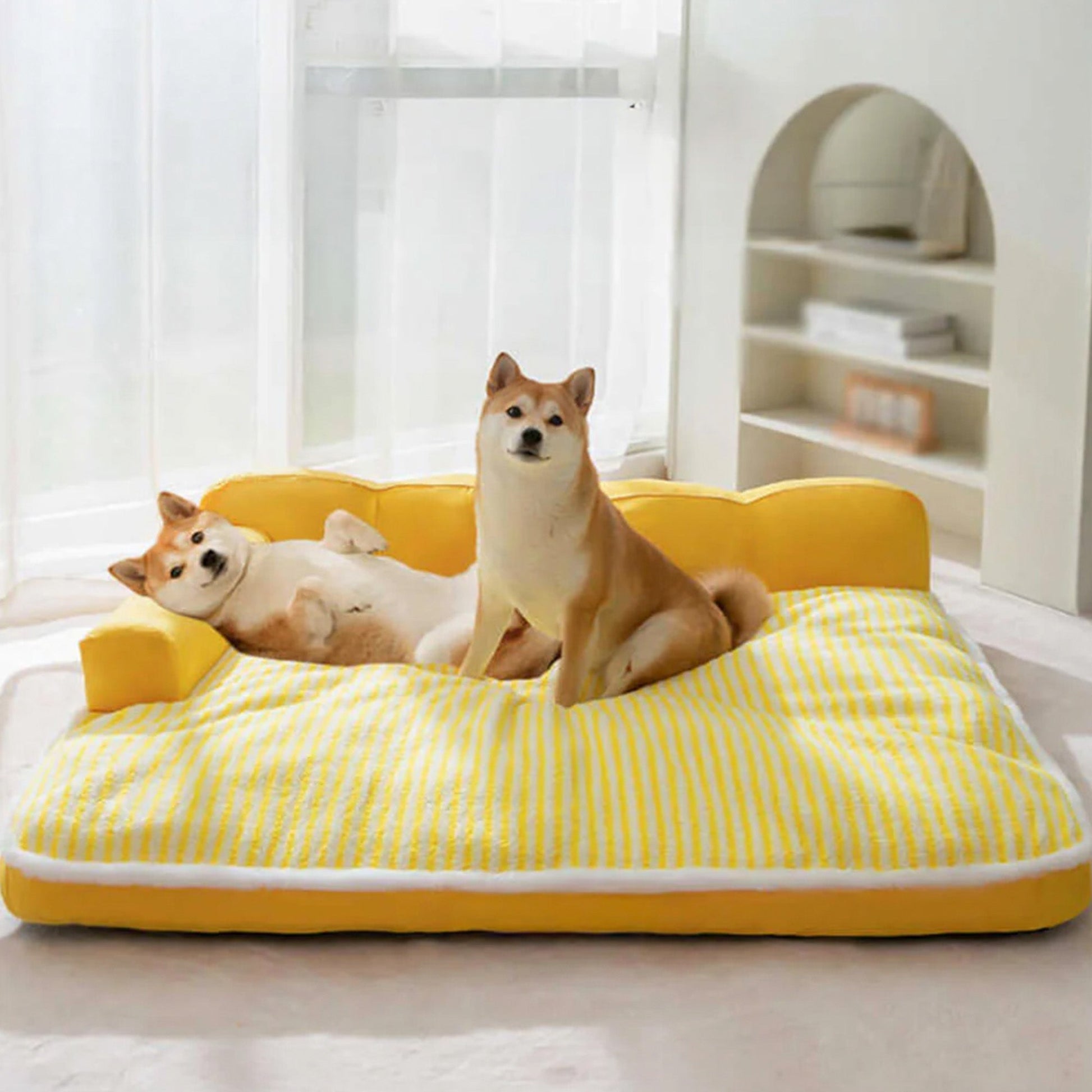 Pet Sofa Bed Large Plush Washable Dog Mattress - Lusomart