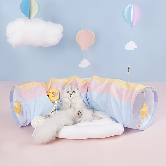 Fun Plush Kitty Play Tunnel - Lusomart