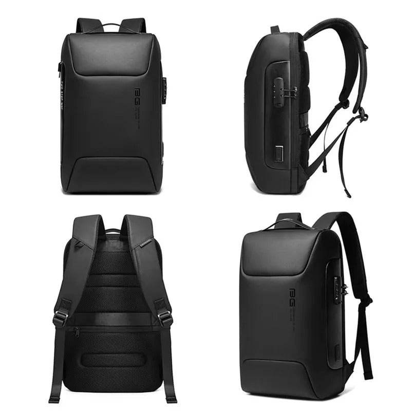 Secure Laptop Backpack 15.6in Waterproof Travel Bag
