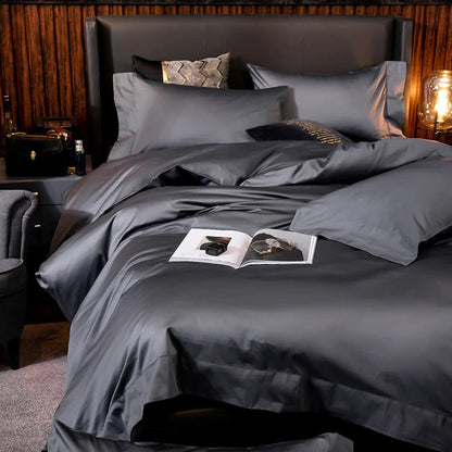 Luxurious Grey Soft Egyptian Cotton Bed Sheet Set