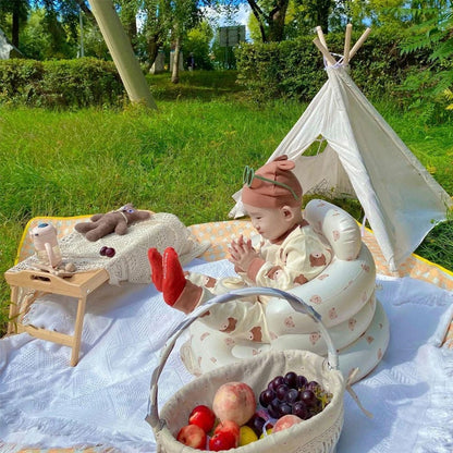 Comfortable Baby Feeding Chair with Pump and Curve Back