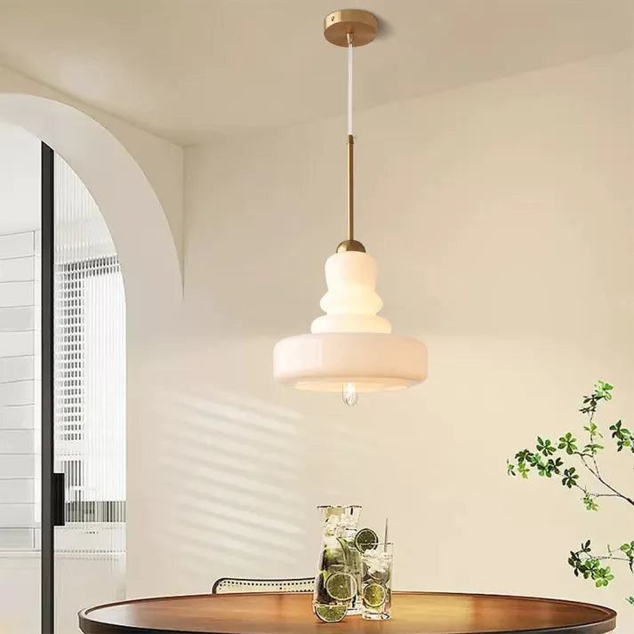 Vintage Round Glass Pendant Lamp