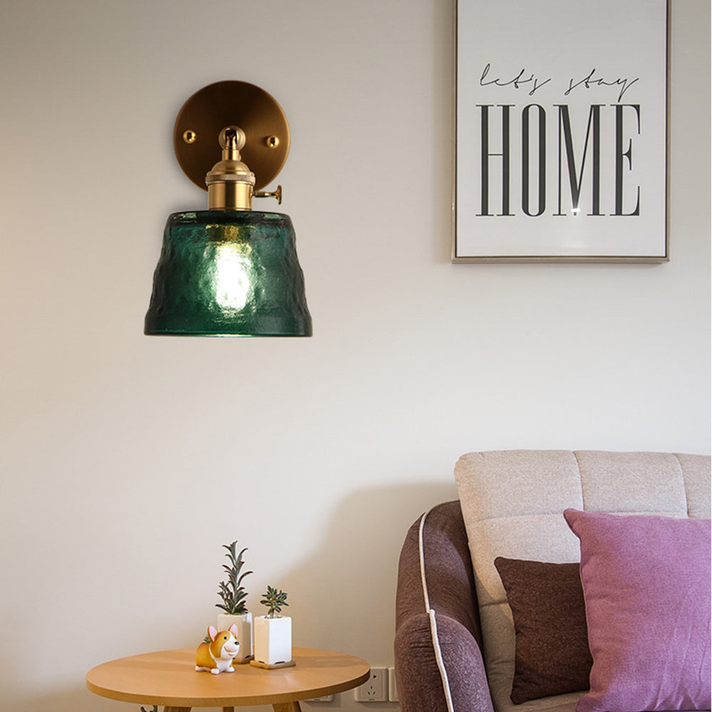 1-Bulb Adjustable Glass Wall Sconce 6