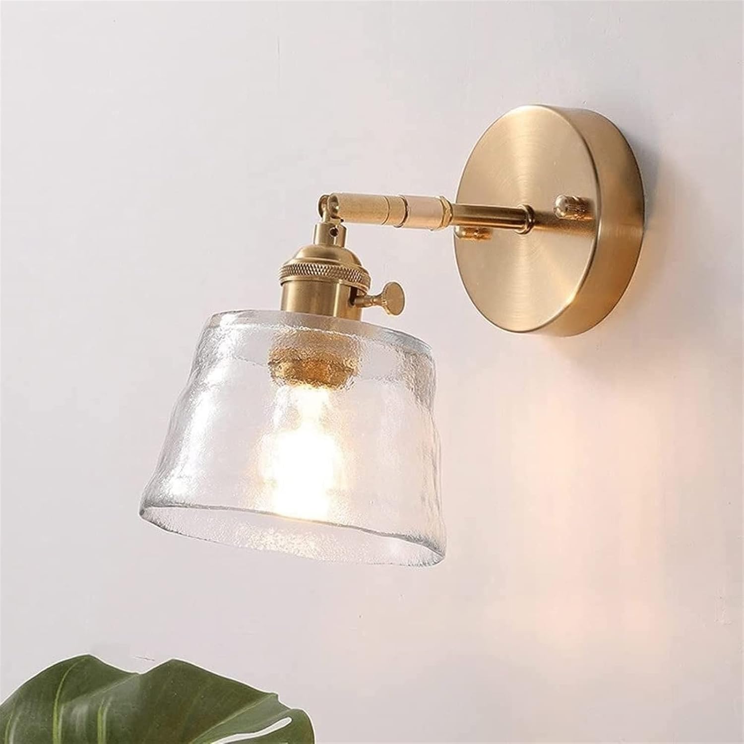 1-Bulb Adjustable Glass Wall Sconce 8