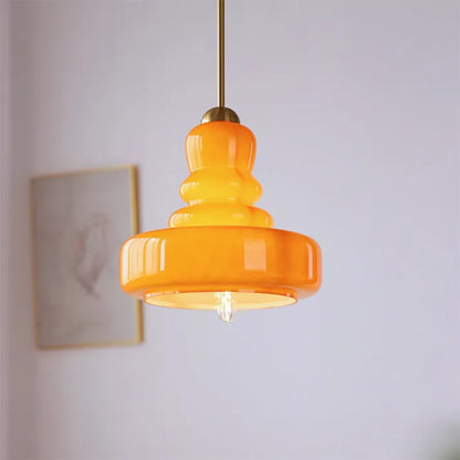 Vintage Round Glass Pendant Lamp
