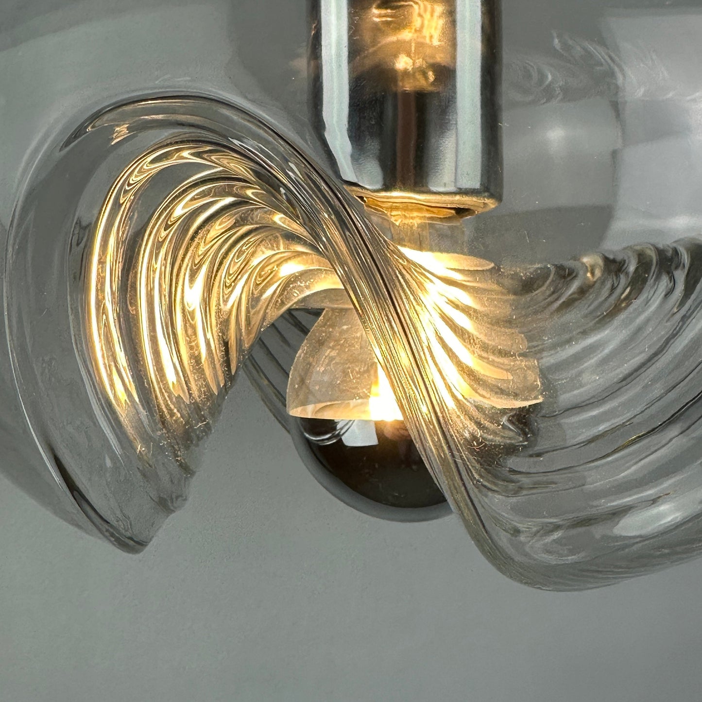 Unique Curved Glass Hanging Light