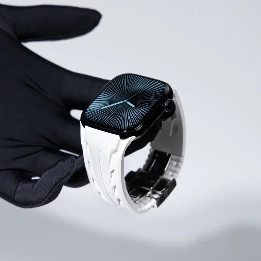 Soft Rubber Apple Watch Band with Metal Clamp