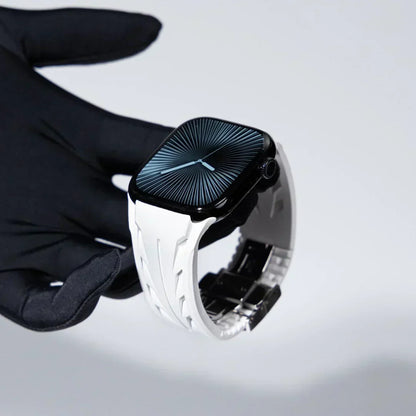 Soft Rubber Apple Watch Band with Metal Clamp