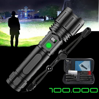 Bright High Power Tactical LED Flashlight With Long Battery