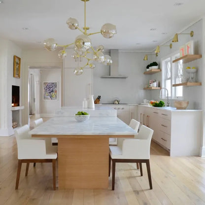 Sleek Glass Pendant Light With Modern Branching Arms