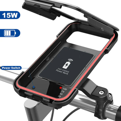 Waterproof Bike Phone Holder With Portable Charger