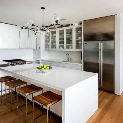 Sleek Glass Pendant Light With Modern Branching Arms