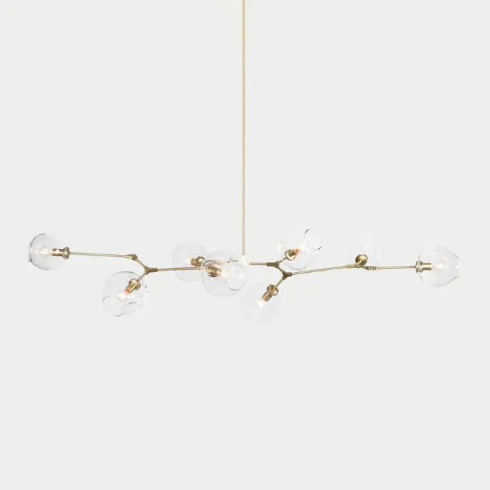 Sleek Glass Pendant Light With Modern Branching Arms