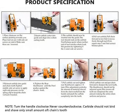 Fast Chainsaw Sharpener Tool In Durable Steel