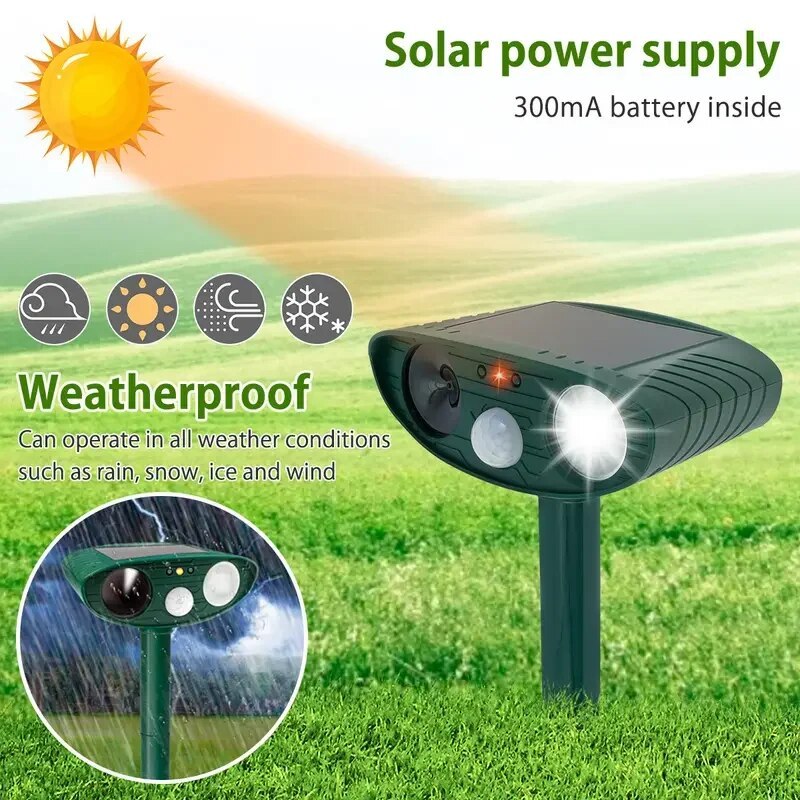 Outdoor Motion Activated Pest Repeller For Cats Birds