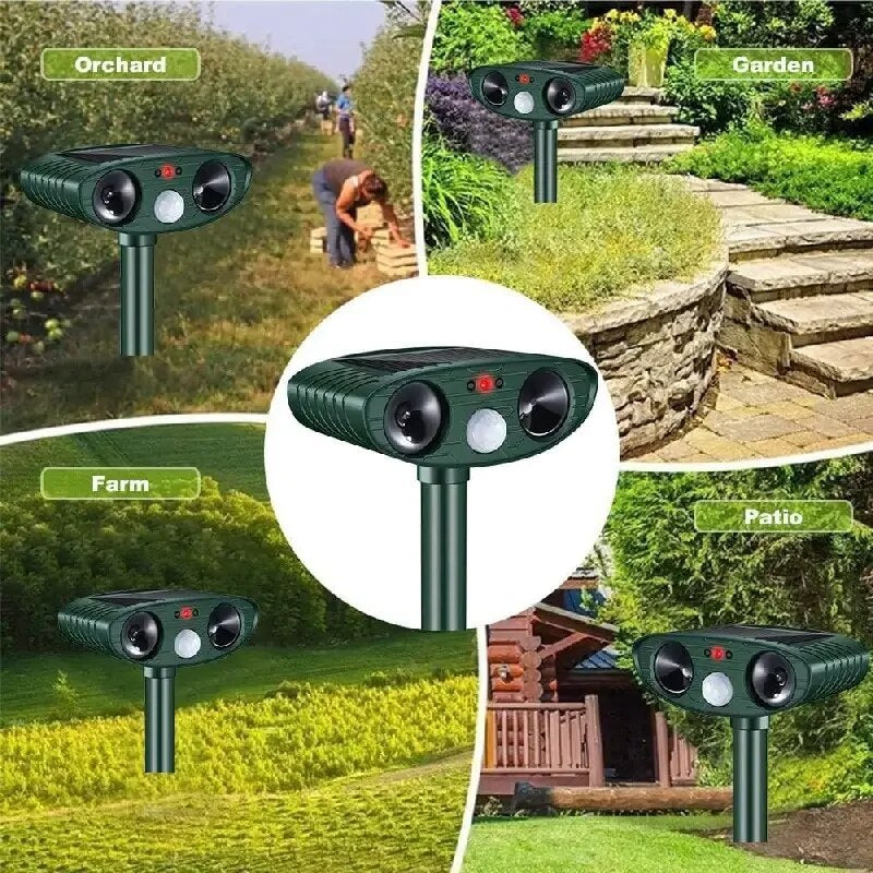 Outdoor Motion Activated Pest Repeller For Cats Birds