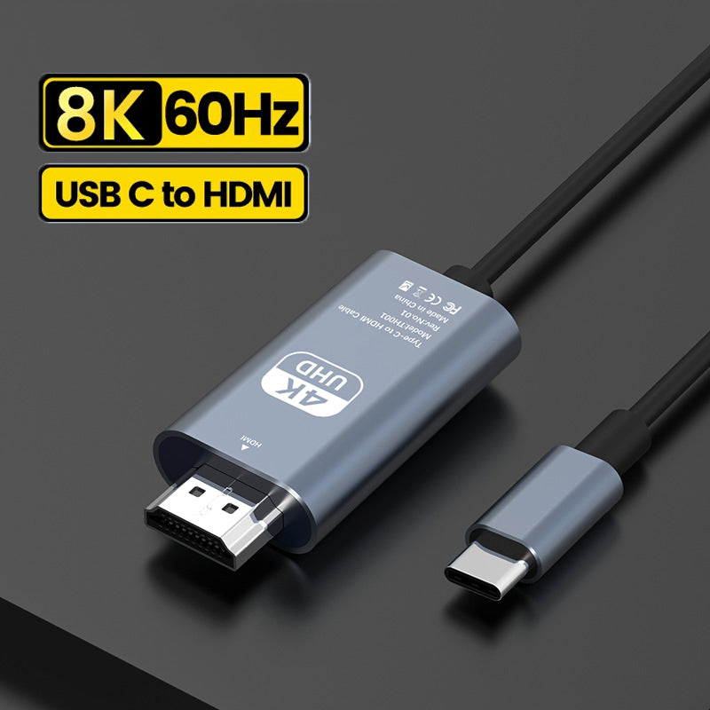 Fast USB-C to HDMI Adapter, 4K HD Video Cable