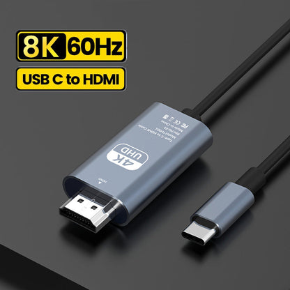 Fast USB-C to HDMI Adapter, 4K HD Video Cable
