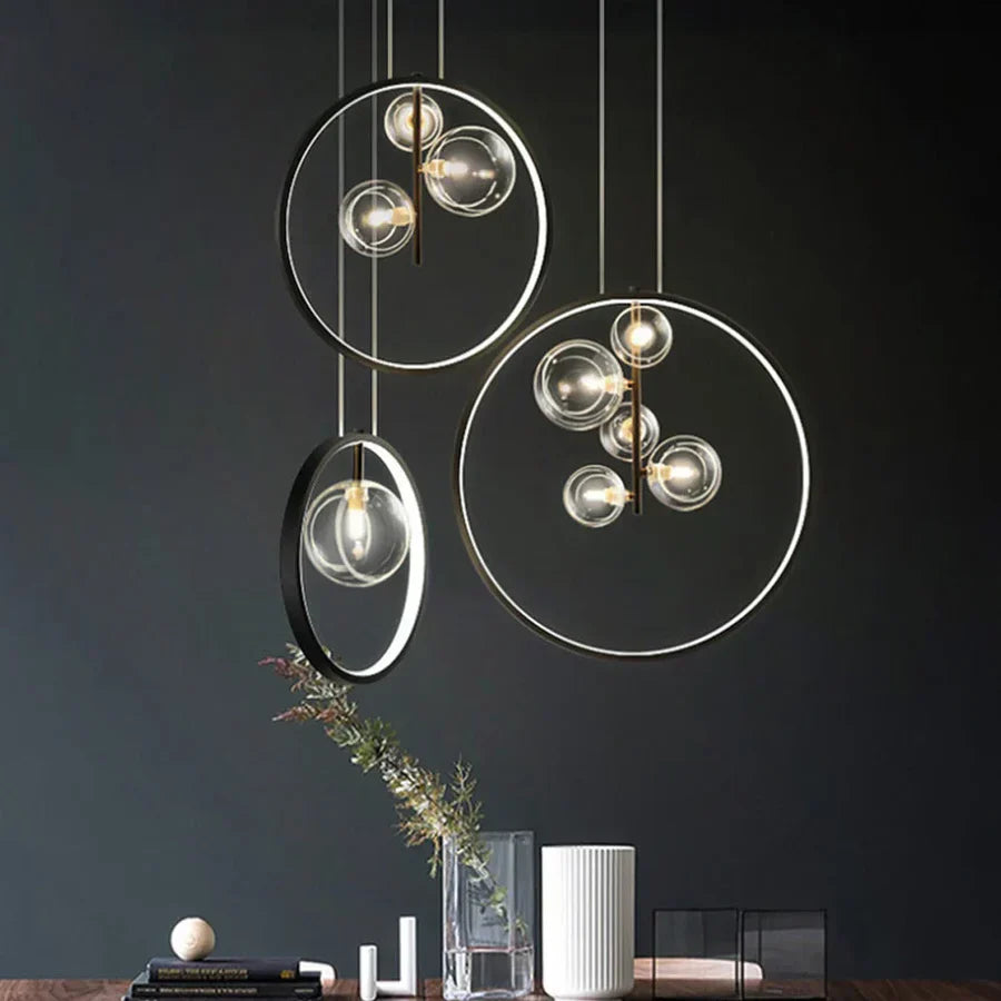 Stylish Round Glass Drop Ceiling Light