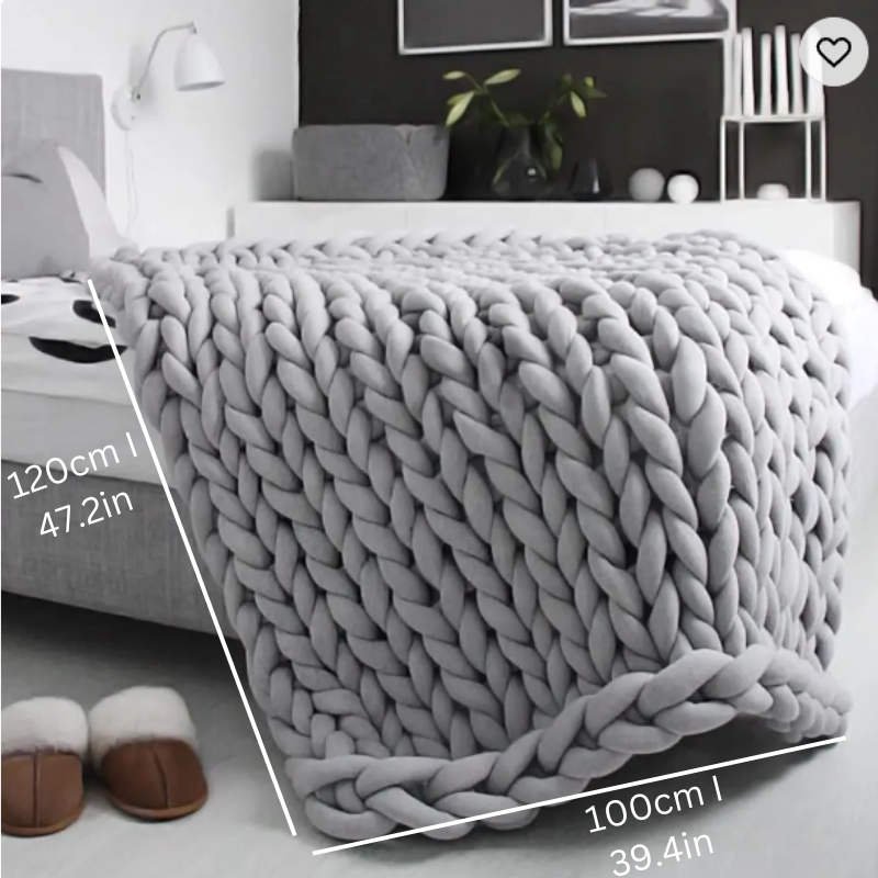 Natural Soft Weighted Cotton Throw Blanket