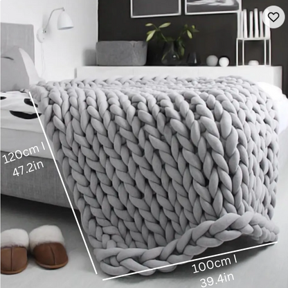 Natural Soft Weighted Cotton Throw Blanket