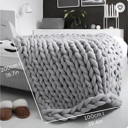 Natural Soft Weighted Cotton Throw Blanket
