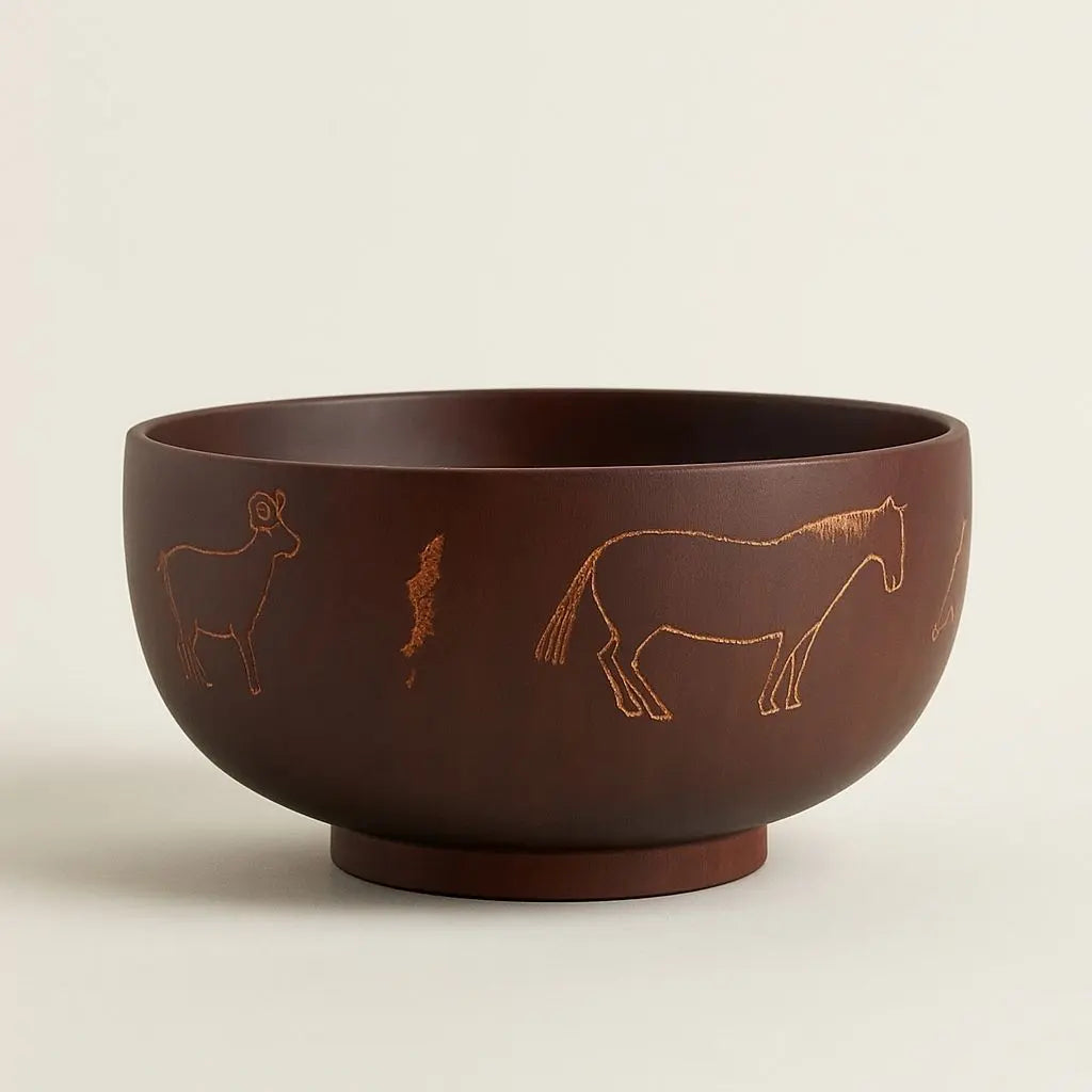 Natural Wooden Handcrafted Serving Bowl - Lusomart