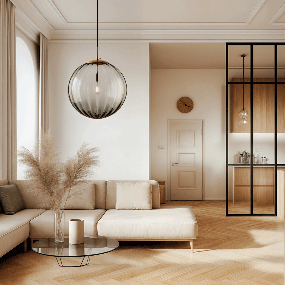 Elegant Clear Hanging Light Fixture