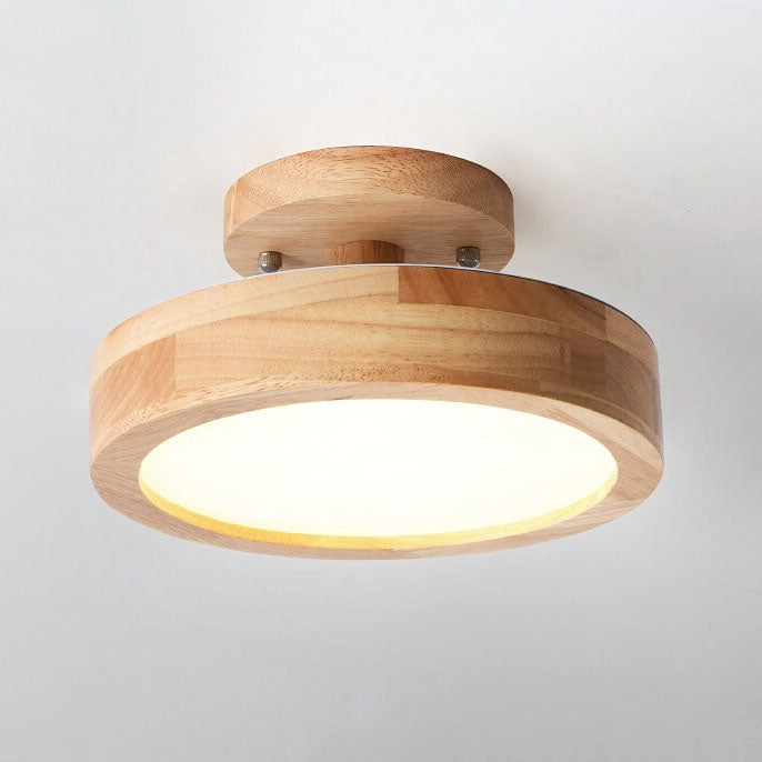Natural Wood LED Ceiling Light Fixture