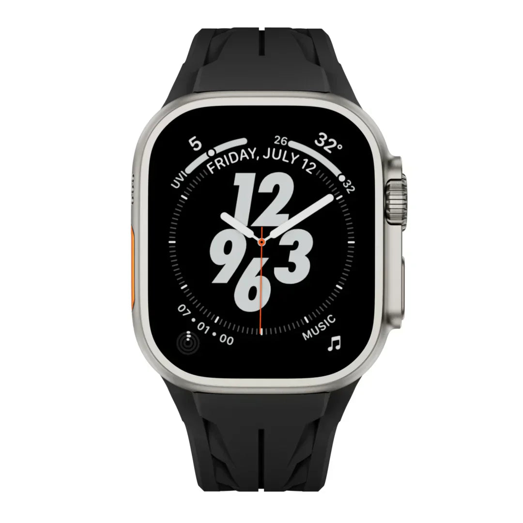 Soft Rubber Apple Watch Band with Metal Clamp