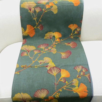 Soft Floral Reversible Throw Coverlet