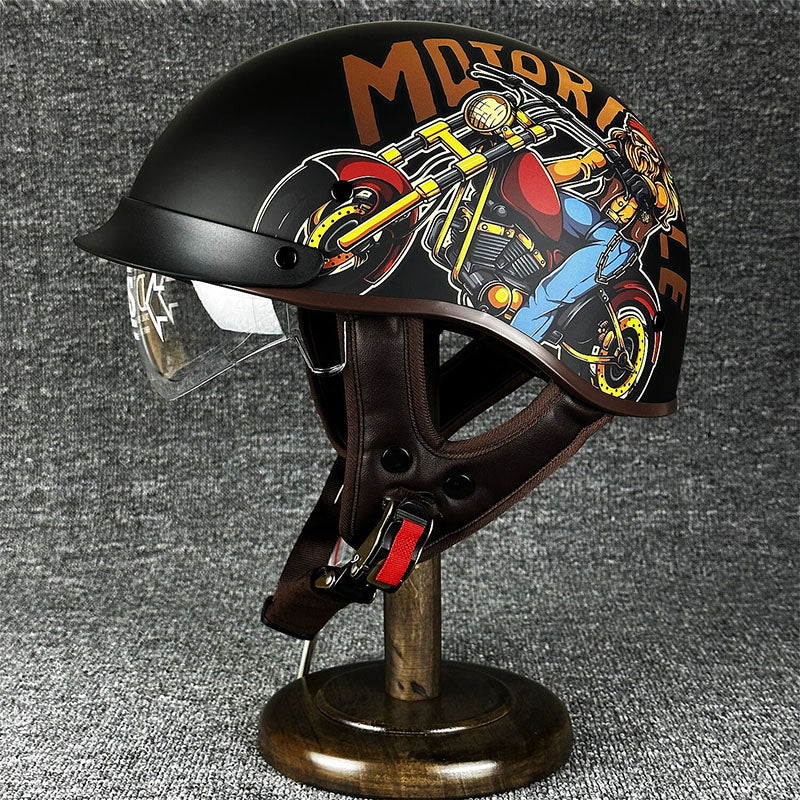 Lightweight Urban Half Face Helmet Quick Release Buckle