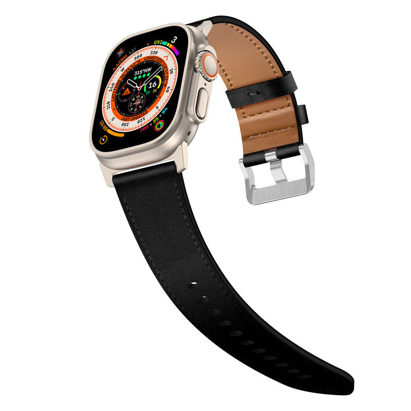 Genuine Brown Leather Watch Strap