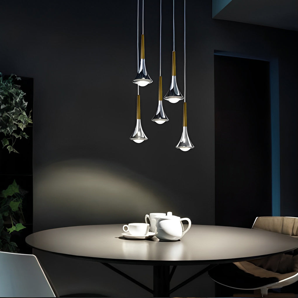 Modern Glass Drop LED Stairway Pendant Light