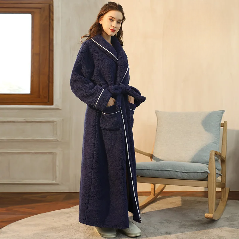 Soft Plush Winter Robe with Adjustable Belt