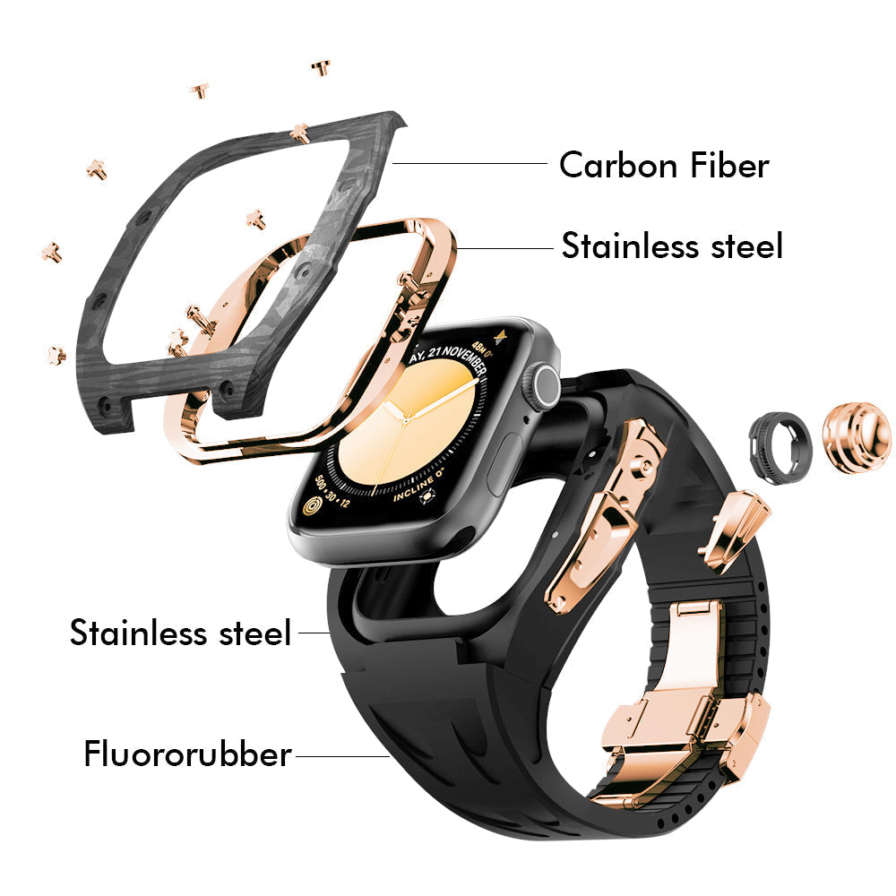 Premium Apple Watch Carbon Case Upgrade Kit