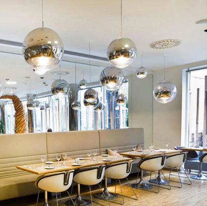 Stunning Glass Pendant Light Clear Globe Chandelier
