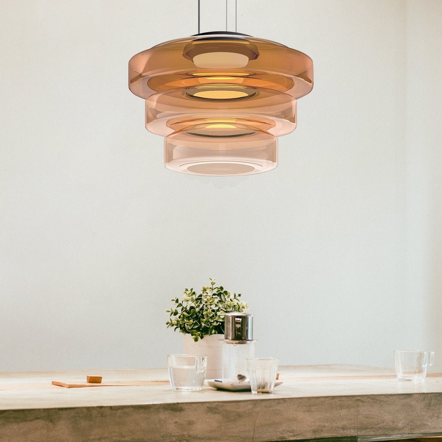 Modern Glass Drop Ceiling Light
