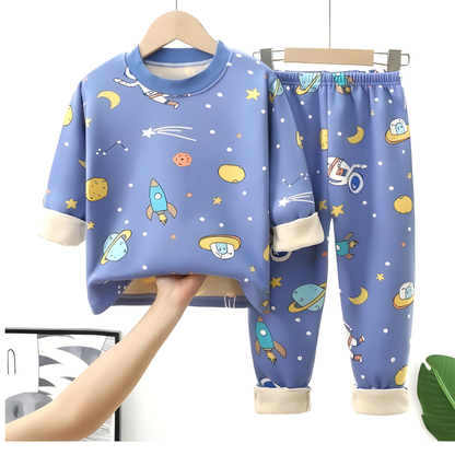 Comfy Kids' Fleece Pajamas - Warm Fun Cartoon Sleepwear