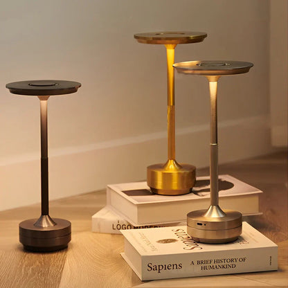 Portable Dimmable LED Desk Lamp With Metal Base