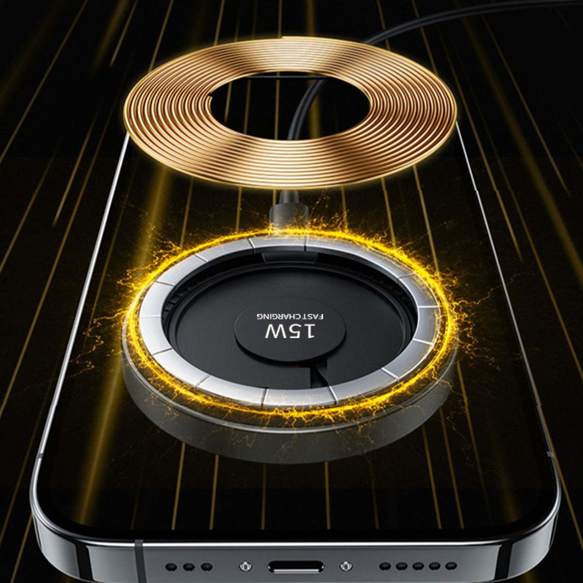 Compact Fast Wireless Charging Phone Stand