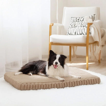 Plush Fake Fur Pet Mattress Comfortable Cozy Support Bed