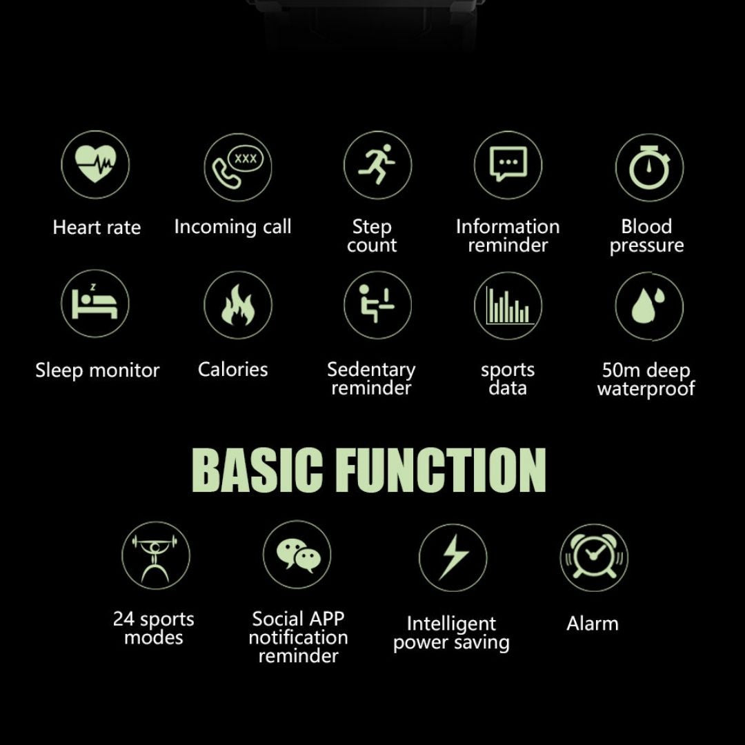 Rugged Outdoor Tactical Smartwatch With Long Lasting Battery