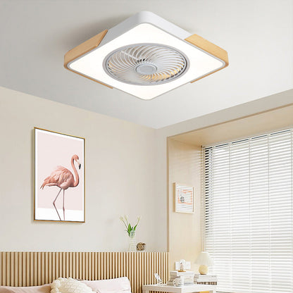 Rustic Wood Ceiling Fan with Efficient LED Lighting