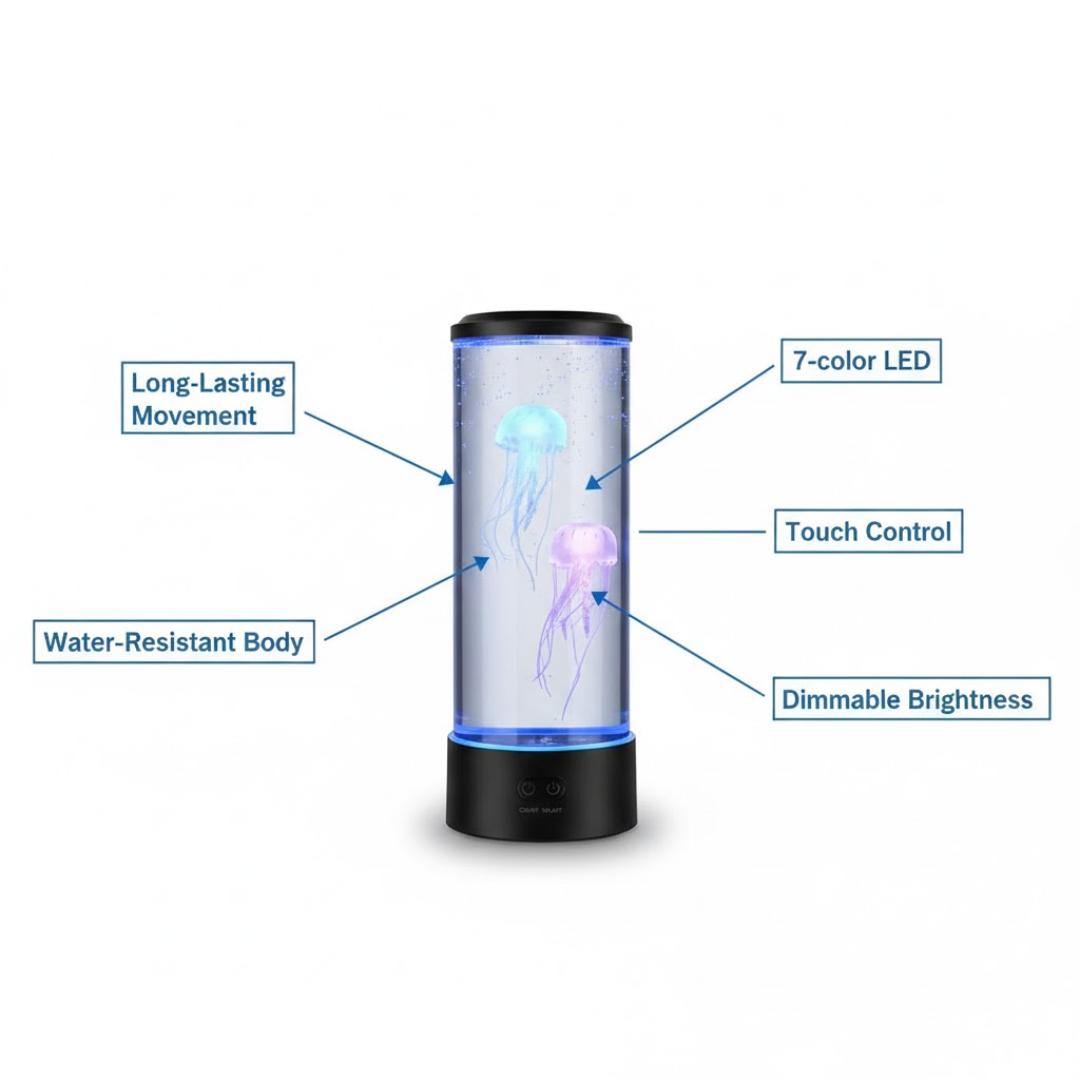 Soothing LED Jellyfish Table Lamp
