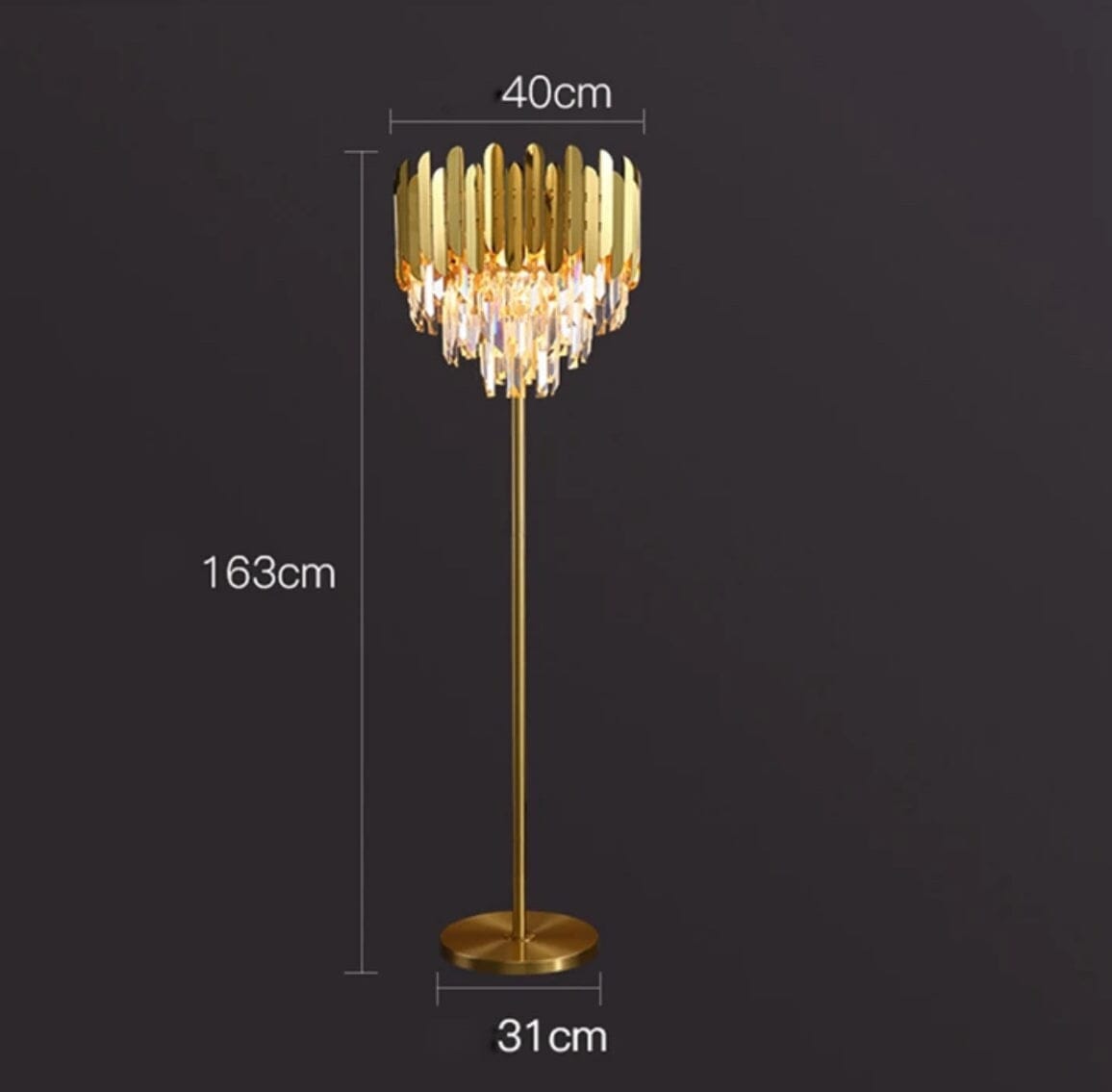 Luxury Glass Floor and Desk Lamp
