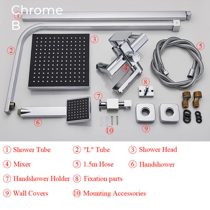 Luxury Rain Shower Head With Handheld Sprayer Easy Fit