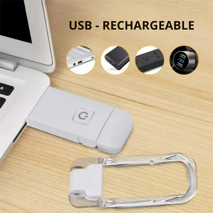Portable LED Reading Light with USB Rechargeable Clip
