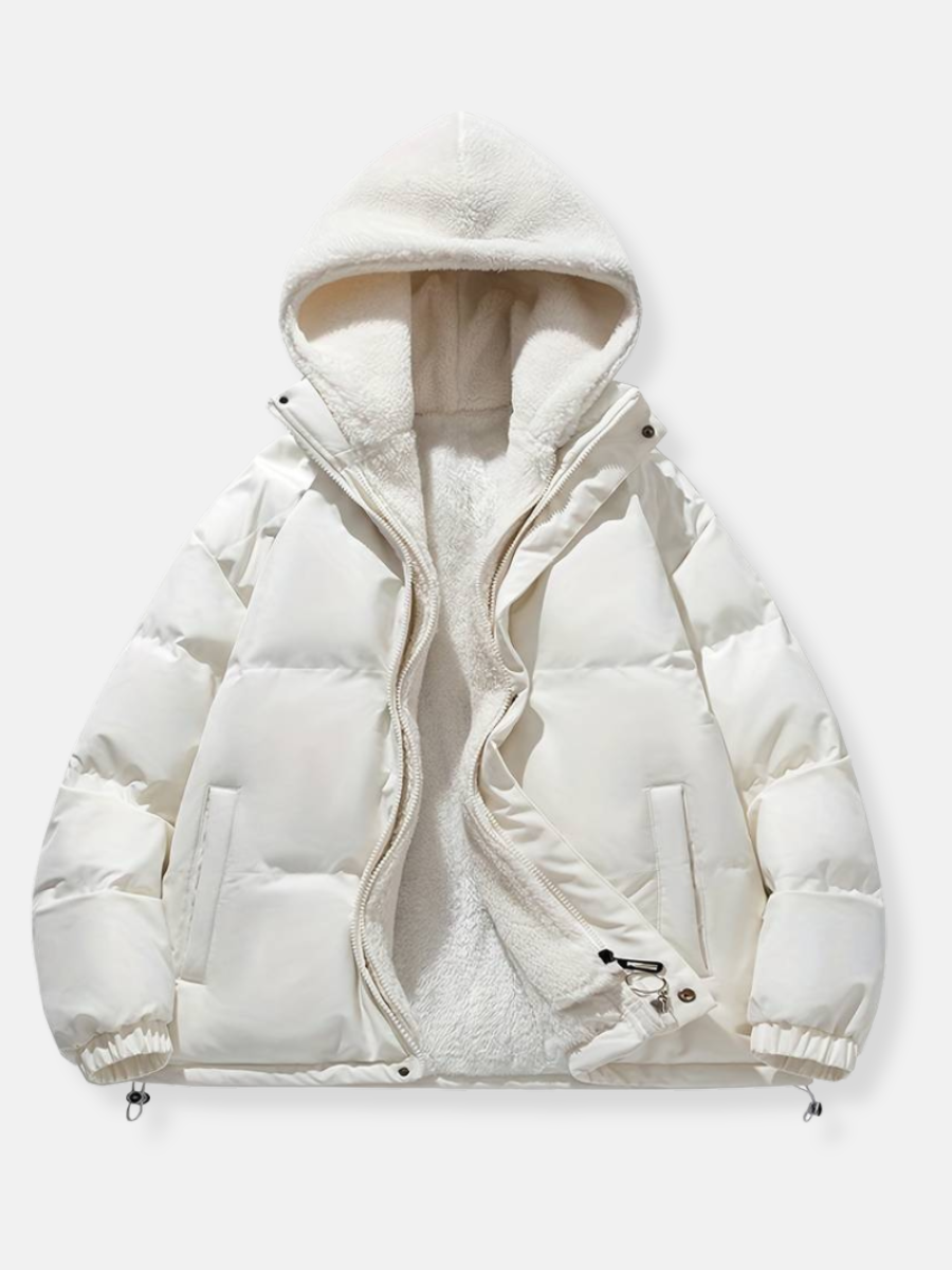 Warm Women's Down Filled Hooded Puffer Jacket